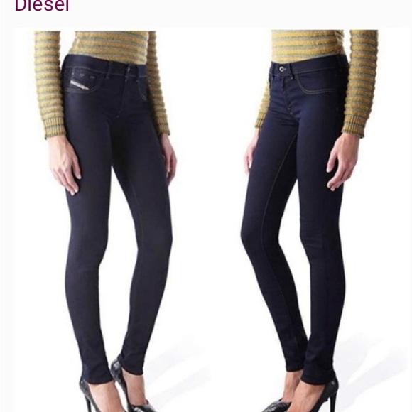 Diesel Livier Super Skinny Jegging Low Waist Stretch Jeans - Picture 2 of 13